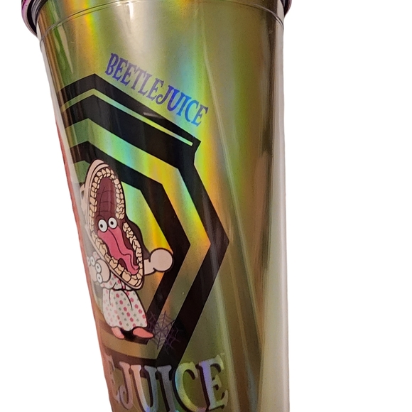 Beetlejuice Barbra and Adam Theme 20 Oz Insulated Plastic Cup - Picture 3 of 7